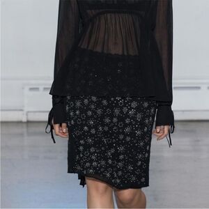 ZARA COLLECTION BEADED EMBROIDERY SKIRT